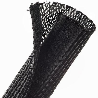 China PA66 Self Wrap Velcro Nylon Expandable Sleeving Flame Retardant for sale