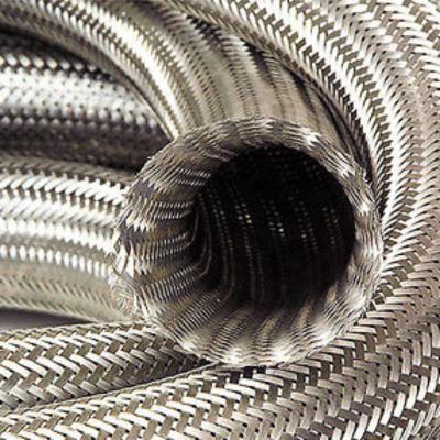 China Durable 50mm Width Stainless Steel Braided Sleeving Tensile Resistant for sale