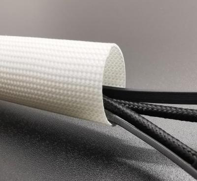 China IATF16949 Fiberglass Heat Proof Cable Sleeve High Temp Braided Sleeving for sale