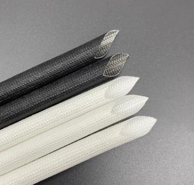 China Coated Silicone Heat Resistant Braided Sleeving Resistance To Acid And Oil for sale