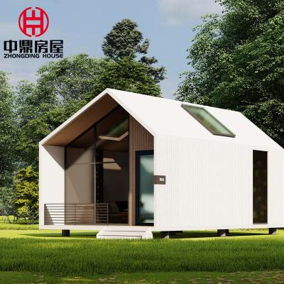 China Small Waterproof Detachable Log Cabins Prefab Tiny Home House Wooden Prefabricated Villa for sale