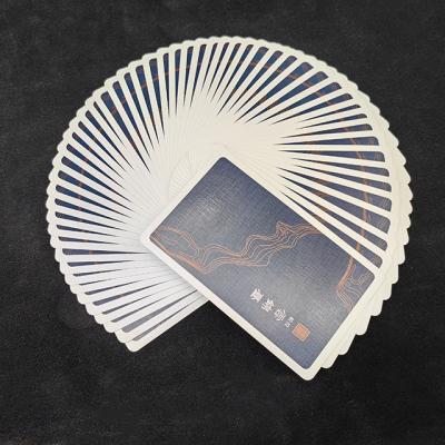 중국 고품질 포일 플레이 카드 대용품 주문 로고 플라스틱 방수 포커 카드 상자 린 린 마감 타로 카드 판매용