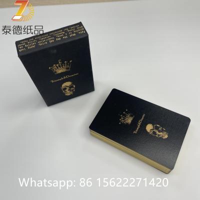 Chine Vente en gros de cartes en papier personnalisées promotionnelles en or bordure personnalisé Logo imprimé cartes de jeu de poker à vendre