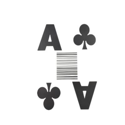 中国 57*87 black jack size Casino poker barcode playing card with tuck box for magic trick 販売のため