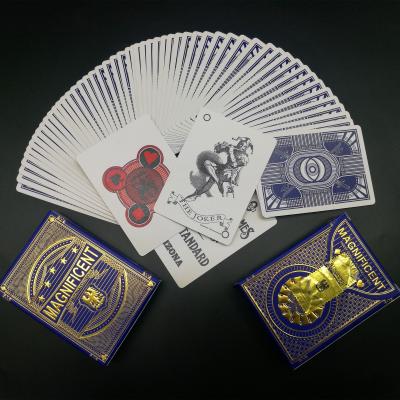 China Gold Foil stamping 54 Cards Classic Pattern Poker Table Game Playing Card for Collection Entertainment for sale