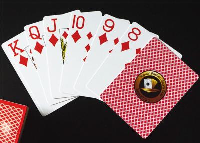 China 0.3mm Casino Plastic Playing Cards , 63*88mm Matt Finish Plastic Deck of Cards for sale