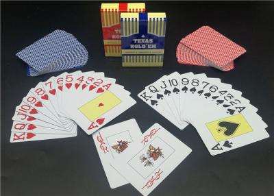 Chine Jumboo indexent les cartes en plastique de Ploker, a personnalisé les cartes de jeu imperméables de taille de tisonnier de PVC à vendre