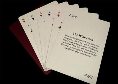 China Cartões de jogo feitos sob encomenda do pôquer do índice enorme/cartões de jogo adultos com imprimir de 2 lados à venda