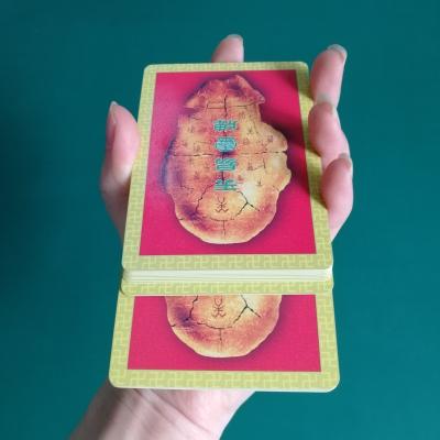 China Impresión en color de encargo plástica de los naipes CMYK, Oracle que aprende la tarjeta en cultura china en venta