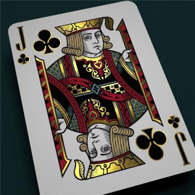 China 0.32mm Material Black Poker Cardistry Playing Cards Plastic Foil German Paper Playing Cards for sale