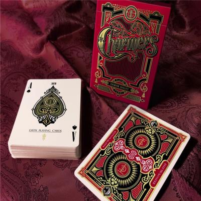 China Print 100% Plastic 3D Foil Edge Playing plastic poker cards With Embossing Foil Box for sale