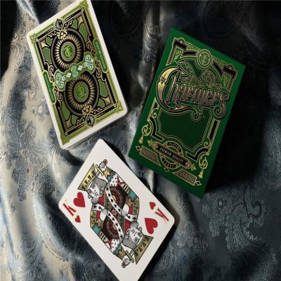 China Custom Design Normal Sized Party Play Game Luxury Gold Foil Poker Playing Cards for sale