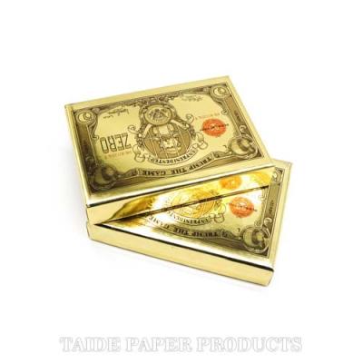 China Gouden Cardstock met het Deksel en Bodemvakje, de Kaarten van Raadsbame, Één Boek van de Paginaheerser Te koop