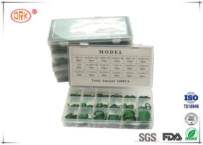 China HNBR NBR 70 O Ring Kit Box Green Good Abrasion Resistance And Tear Resistance for sale