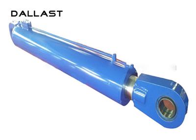 China 2 Acting Welded Hydraulic Cylinders Piston Rod Stainless Steel Stroke 800mm Painted for sale