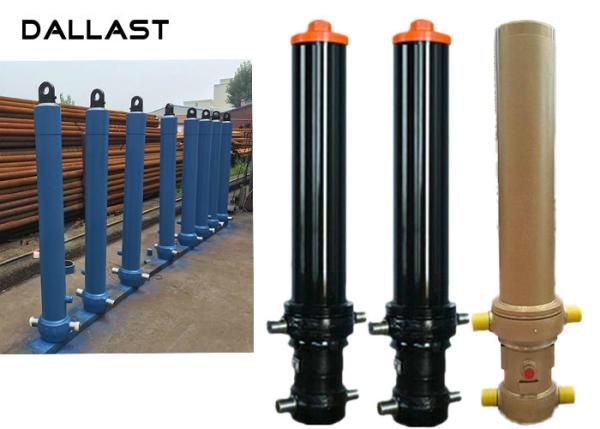 Quality 3 4 5 Stage Hydraulic Cylinder , Single Acting Telescopic Cylinder Lifting for sale