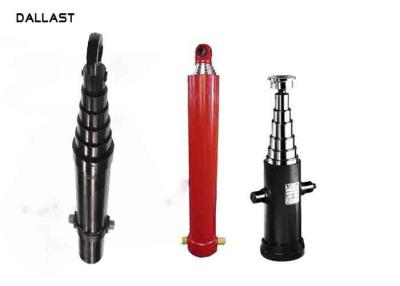 China 10 Inch Single Acting Hydraulic Ram 3-5 Stages Telescopic Sleeve Cylinder Structure for sale