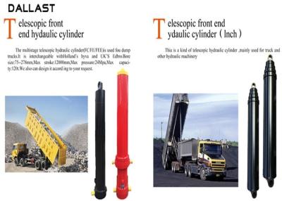 China Multi Stage Dump Trailer Hydraulic Cylinder Telescopic Single Acting FE FC Hyva Type for sale