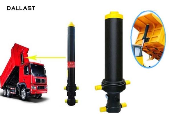 Quality Fronted Multi Stage Hydraulic Ram , Dump Truck Lift Hydraulic Hoist Cylinder for sale