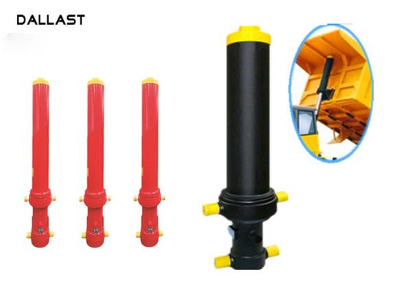 Quality Fronted Multi Stage Hydraulic Ram , Dump Truck Lift Hydraulic Hoist Cylinder for sale