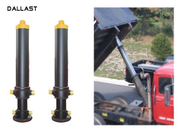 Quality Dump Truck Multi Stage Hydraulic RAM Cylinder Eamless Steel Pipe With Piston Eye for sale