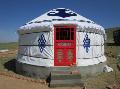 China Customized Mongolian Yurt Tent Bamboo Pole Roof With 12 - 52 Square Meters for sale