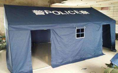 China Blue Police Outdoor Canopy Tent High Temperature Resistant With Oxford Cloth for sale