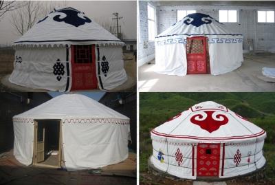 China Barraca do estilo de Yurt da lona do poliéster da proteção solar morna para a acomodação do curso à venda