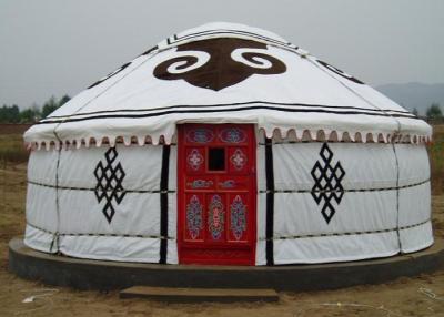 China 5 Person Mongolian Yurt Tent / Canvas Yurt Tent With Three Layer Wrap Cloth for sale