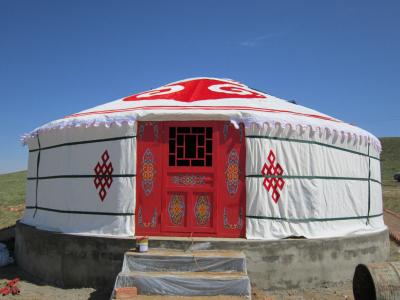 China 30 Square Meters Luxury Traditional Mongolian Yurt With High Frequency Welding for sale