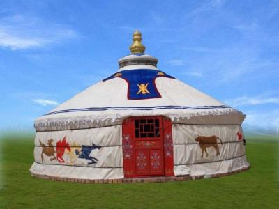 China 4m Diameter Mongolian Domed Tent / Yurt Camping Tent For Living Or Catering for sale