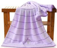 China Embroidered Lavender Bath Towel For Adults , 70 * 140cm Oversized Bath Towels  for sale