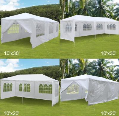 China Hochleistungs-PET weiße Festzelte/Hochzeits-Ereignis-Zelte mit ganzem Satz Seitenwänden zu verkaufen