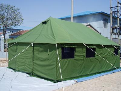 China Refugee PVC Fabric Canvas Army Tent Rot Proof With Strong Wind Resistant for sale