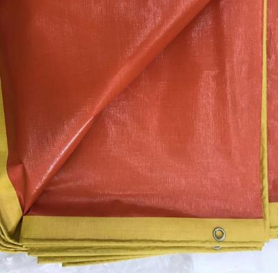 China Custom Red Plastic Heavy Duty Tarpaulin Sheet For Sports Grass Fields Covers for sale