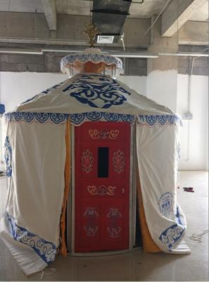 China Windproof Luxury Mongolian Yurt With Insulation Blanket Inside Decorative for sale