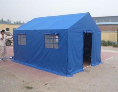 China Civil Affairs Emergency Outdoor Canvas Tent / Military Wall Tent With PVC Fabric for sale