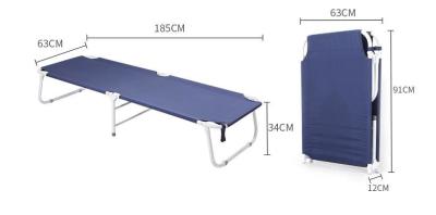 China Aluminium And Steel Tube Single Folding Medical Bed / Military Camping Bed for sale