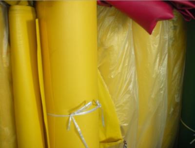 China Tela tejida PVC incombustible de la tela de la lona del PVC, amarillo/azul/verde en venta