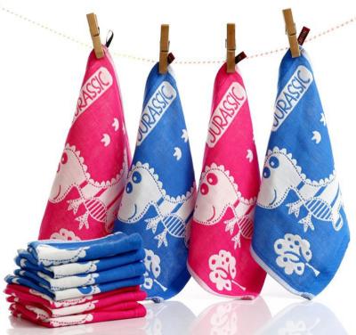China Cotton 4 Layers Jacquard Gauze Scarf Skin Water Child Towel 12 Piece Per Set for sale