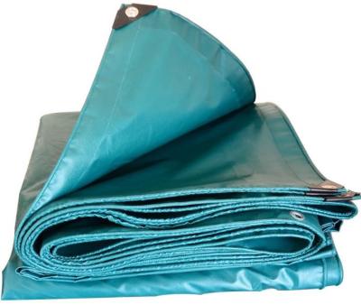 China Green 350gsm PVC Tarpaulin Fabric For Truck / Cargo Cover , Anti - Oxidation for sale