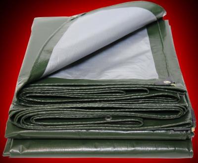 China Green/Silver PE Tarpaulin,Polyethylene PE tarpaulin,PE Coated Fabric for sale