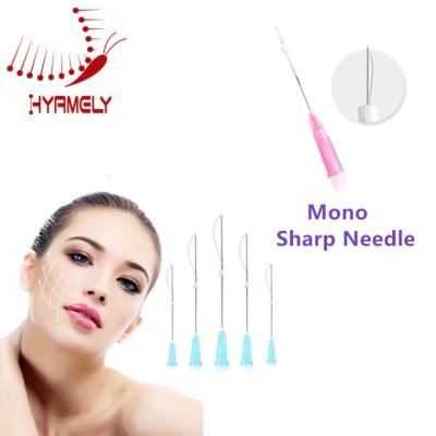 中国 持ち上がる美顔術のためのPDOの糸を注入するHyamelyのモノラル鋭い針 販売のため