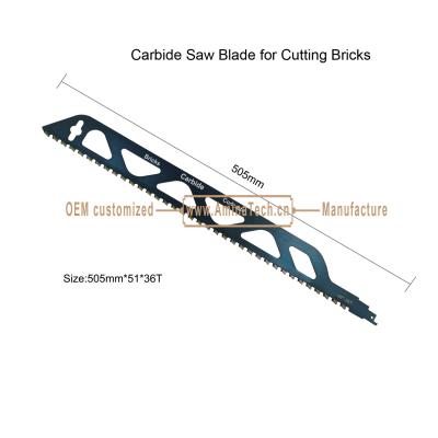 China Carbide Saw Blade for Cutting Bricks  Size:505mmx51x36T,Reciprocating for sale