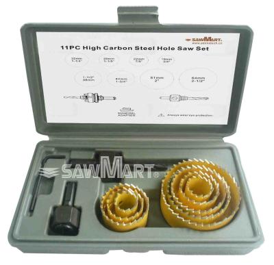 China Carbon Hole Saw Set with Mandrel (11-Piece) for sale