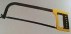 China Hand saw frame Square Tubular Hacksaw Frame Plastic Handle Soft Grip300mm saw blade yellow for sale