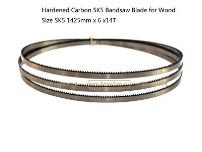 China Hardened Carbon SK5 Band Saw Blade for Wood   Size :1425mm x6x14T for sale