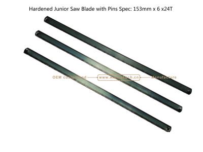 China Hardened Junior Saw Blade with Pins Spec: 153mmx6x24T Cutting wood,Plastic,Low-hardness metal for sale