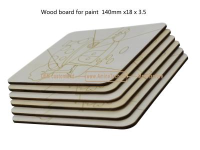 China Aminatech  Wood board for paint  140mm x18x3.5 The one-side drawing design Elm board for sale
