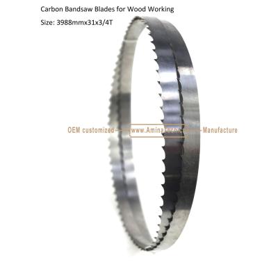 China Carbon Band Saw Blades for Wood Working Size: 3988mmx31x3/4T,Cutting Wlood for sale